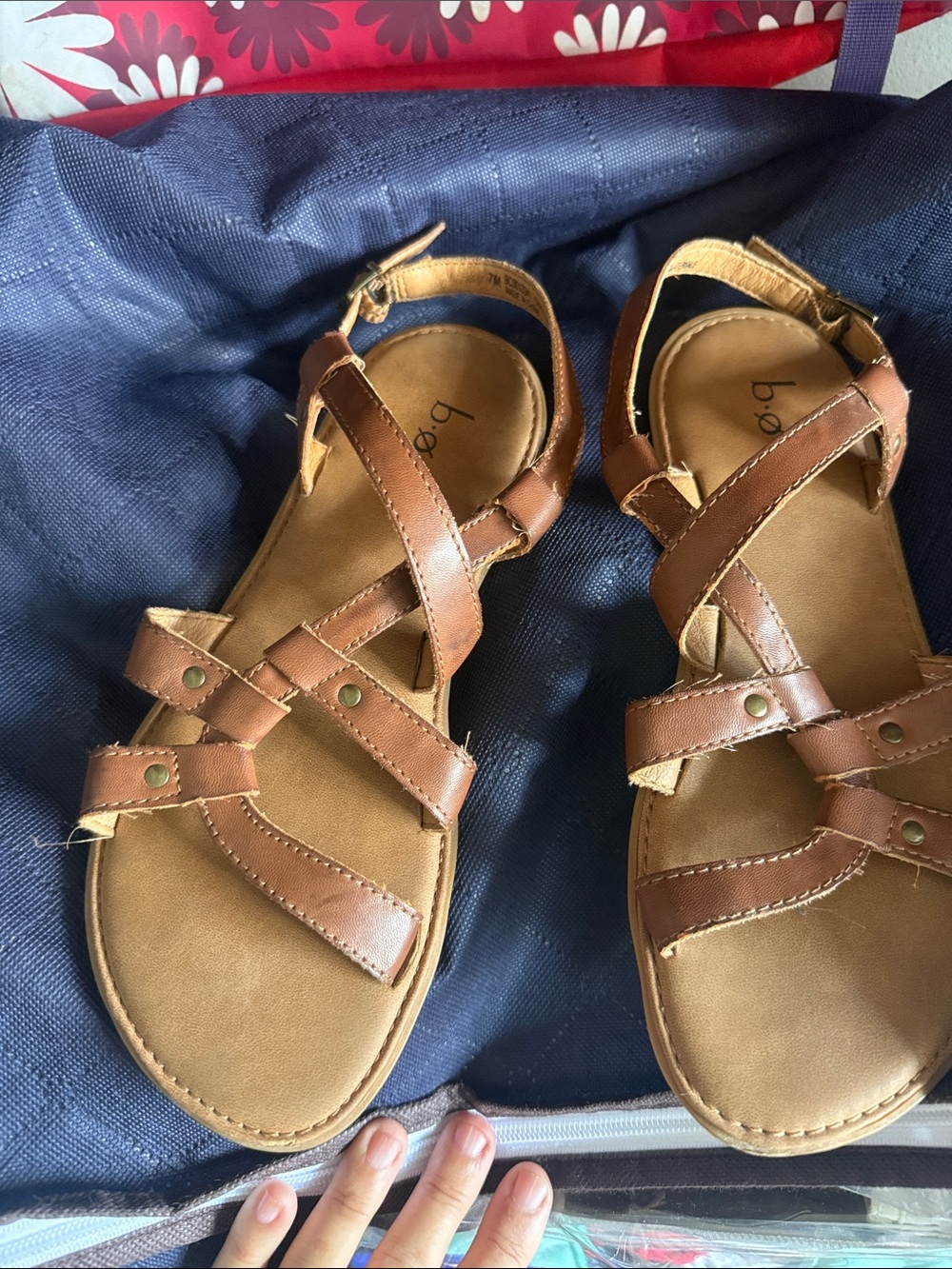 b.o.c. Brown Strappy Comfort Sandals